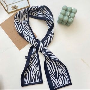 Black and White Animal Print Twilly Scarf